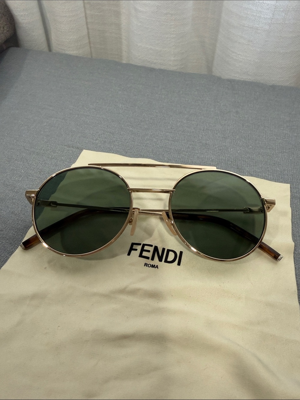 Fendi Round Sunglasses FF0221S J5GQT Gold/Havana